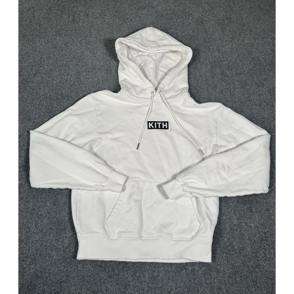 Kith Other - Kith Classic Black Box Logo White Hoodie Size XS